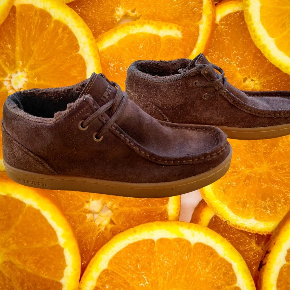IPath Mens‎ Brown Suede Leather Lace Up Casual Comfort Shoes